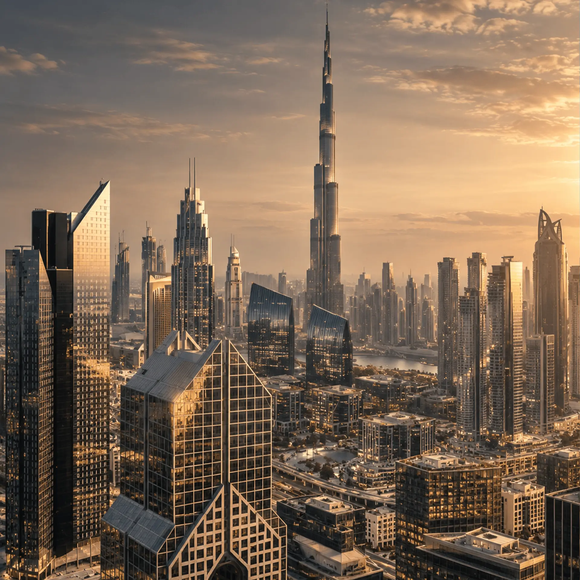 Dubai business district skyline